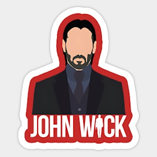 John Wick Cartoon Style Sticker